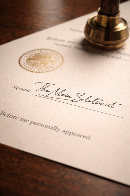 Signed Document with the main Solutionist